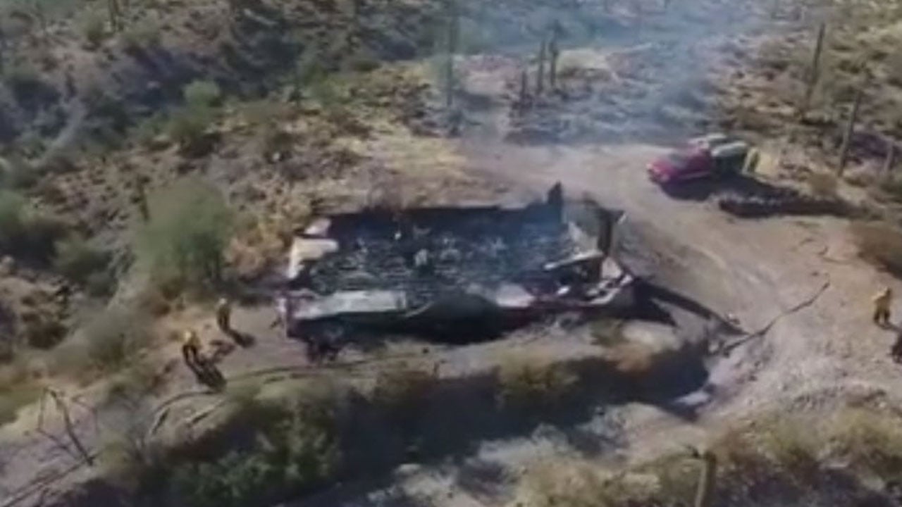 Drone captures video of crews fighting fire near Lake Pleasant 3TV