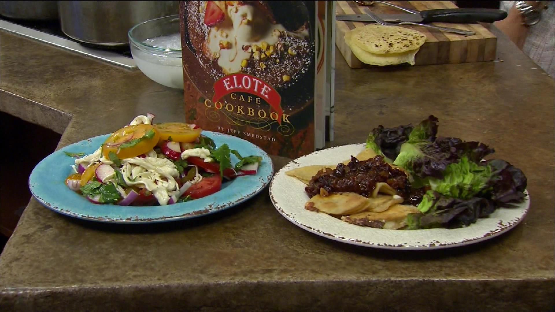 Queso Oaxaca, Tomato and Oaxaca Cheese Salad and Cheese Quesadil