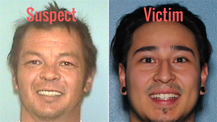 The suspect has been identified as Michael Lee Peacock, left, and the victim has been identified as Erick Prieto, right. (Source: Surprise Police Department)