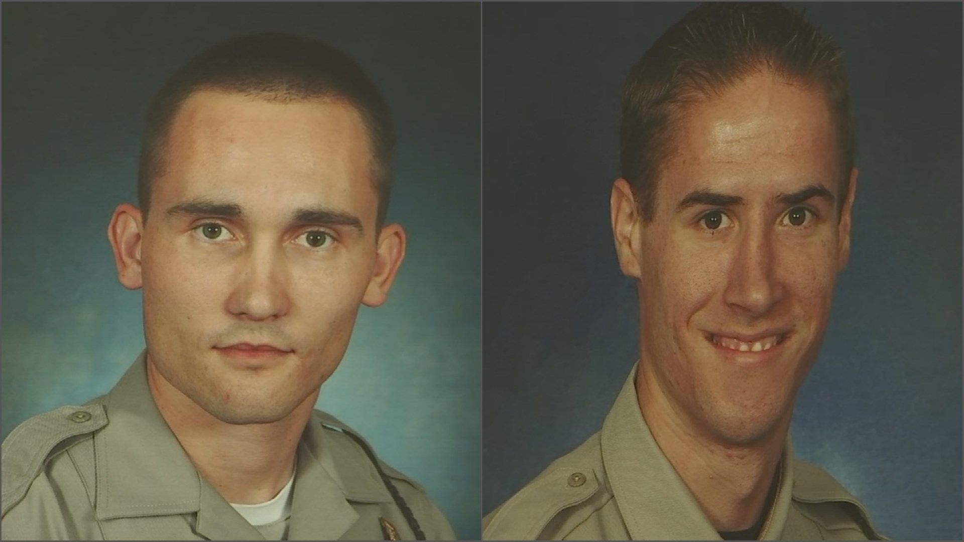 Trooper Dalin Dorris (left) was shot in the shoulder. Trooper Sean Rodecap was injured during the scuffle. (Source: Dept. of Public Safey)