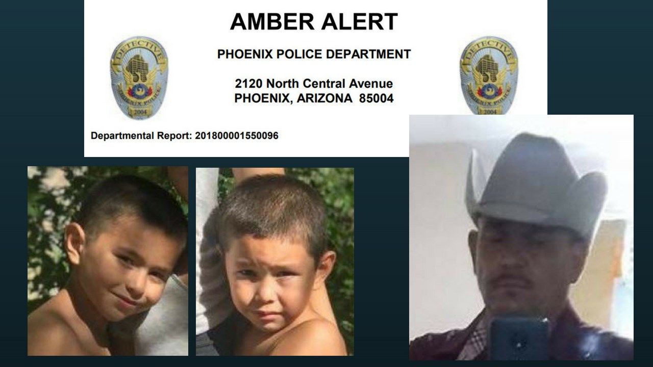 UPDATE Amber Alert for 2 Phoenix boys and murder suspect extend